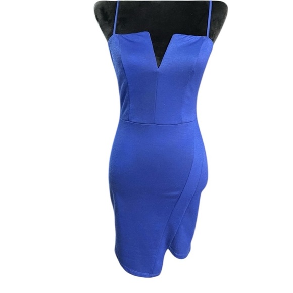 💙EUC-SEXY GUESS BLUE SPAGHETTI STRAP ASYMMETRICAL DRESS 💙SZ S - Picture 1 of 8